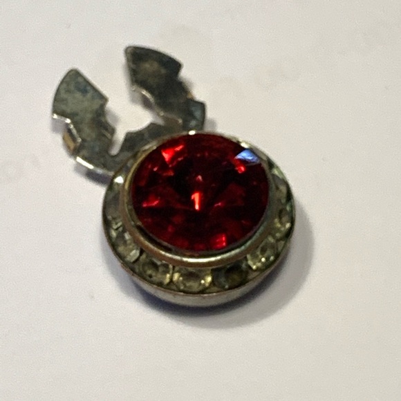 Vintage Button Covers Jewelry with Rhinestones - Picture 3 of 6